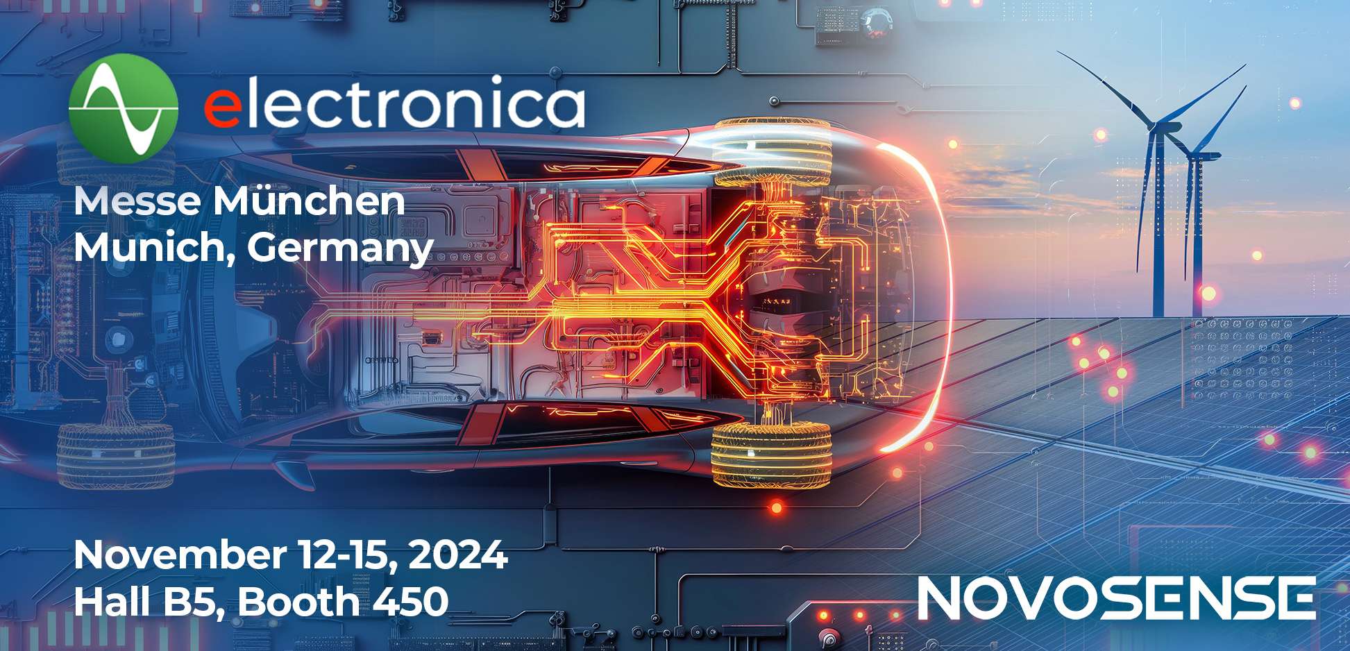 NOVOSENSEは、インテリジェントカー、電動化、産業制御に関する最新の研究開発成果をelectronica 2024に発表